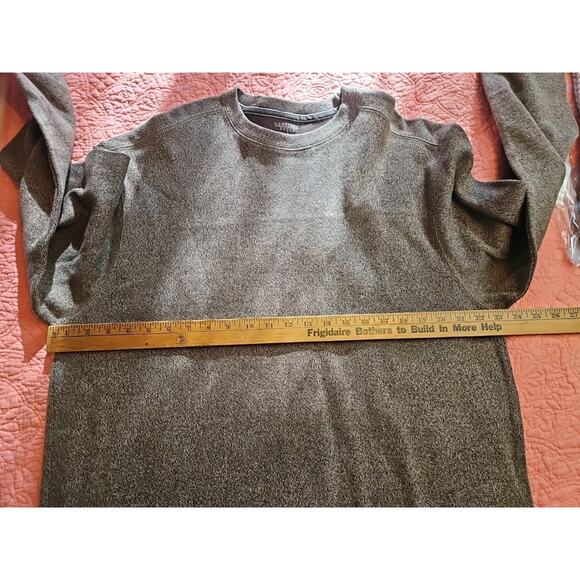 Geoffrey Beene Sweater Mens L Brown Textured Knit Ribbed Trim Long Sleeve - Picture 4 of 5